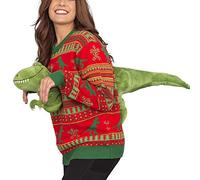 LSFYSZD Christmas Sweaters for Adult Men Women Ugly Funny Christmas 3D T-Rex/Elk/Shark Long Sleeve Knit Pullover Jumper Tops