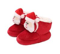 LSFYSZD Infant Halloween Christmas Booties Pumpkin furry Fleece Slippers Soft Newborn Winter Warm Fleece Slippers Snow Boots