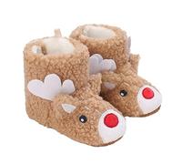 LSFYSZD Infant Halloween Christmas Booties Pumpkin furry Fleece Slippers Soft Newborn Winter Warm Fleece Slippers Snow Boots