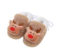 LSFYSZD Infant Halloween Christmas Booties Pumpkin furry Fleece Slippers Soft Newborn Winter Warm Fleece Slippers Snow Boots
