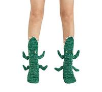 LSFYSZD Kids Creative Cartoon Cotton Socks Novelty Funny Cute Animal Crochet Shark Bite Socks for Girls, Boys (Green, M)