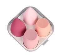 LSFYSZD Makeup Sponge Set, Cute Water Drop Shaped Blender Cosmetic Tool for Powder Cream Liquid (Light pink, 4pcs)