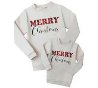 LSFYSZD Mommy and Me Christmas Family Matching Outfits Long Sleeve Crew Neck Mama's Mini/Besties Sweatshirts Pullover Tops for Women Girls