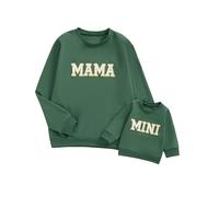LSFYSZD Mommy and Me Christmas Family Matching Outfits Long Sleeve Crew Neck Mama's Mini/Besties Sweatshirts Pullover Tops for Women Girls