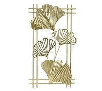 LSFYYDS Golden Leaf Wall Hanging Decor,Ginkgo Leaf Wall Decor,Golden Metal Art Decor,Gold Metal Wall Decor for Living Room, Office, Home