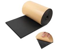 LSGCQ Self Adhesive Foam Sheets Neoprene Rubber Sheet Foam Roll for DIY Gaskets Shock Pads (300mm×12mm×3m, Black)