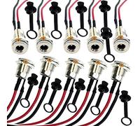 Lsgoodcare 10Pack 5.5 x 2.5 MM 10A DC Power Jack Socket Dc-099 30V Threaded Female Mount Connector Adapter with 3.94Ich 22Awg Cable