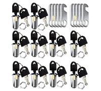 Lsgoodcare 10Pack Security Mailbox Lock Cabinet Drawer Cupboard Cam Lock 25Mm with 20 Keys, Each Lock with Same Key