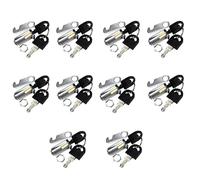 Lsgoodcare 10Pack Security Mailbox Lock Cabinet Drawer Cupboard Cam Lock 30Mm with 20 Keys, Each Lock with Same Key