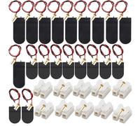 Lsgoodcare 10Pcs 3V Single Slot CR2032 Button Cell Battery Holder Case Cover, 10Pcs 6V CR2032 Dual Slot with ON/OFF Switch Wire, 10Pcs Push Quick Wire Cable Connector Spring Clamp Terminal (black)