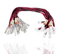 Lsgoodcare 15Pcs 6.3MM 4.8MM 2.8MM Switch Socket Spring Belt Cable Harness 11.81Inch 20AWG to XH2.54mm Spring Terminal Wire, Spade Crimp Terminal Connector with Wire and Insulating Sleeve
