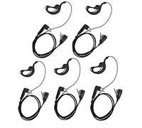 Lsgoodcare 2 Pin Advanced G Shape Earhook Police Earpiece Headset Earphone PTT and Mic Compatible with Motorola 2 Way Radio CP040 CP200 CP100 CLS1110 GP2000 VL50 Security Walkie Talkie,Pack of 5