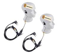 Lsgoodcare 2 Pin Swivel Earpiece Earhanger Earhook Headset with 180 Degree Swivel Earphone (PTT and Mic) Compatible for Motorola CLS1410 CP200 CP88 CP100 CP040 Walkie Talkie 2 Way Radio, Pack of 2