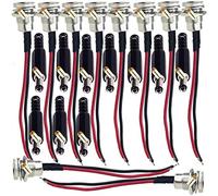 Lsgoodcare 20Pcs 5.5 x 2.5 MM 10A DC Power Jack Socket Dc099 30V Threaded Female Mount Connector Adapter with 3.94 Ich 18AWG Cable & DC Barrel Jack Plug Male