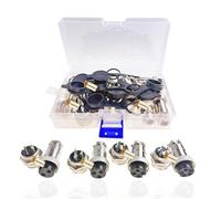 Lsgoodcare 24Pcs 20MM 2Pin 3Pin 4Pin 5Pin GX20 Thread Male Female Panel Metal Aviation Connector Plug Assortment Kit with Aviation Caps
