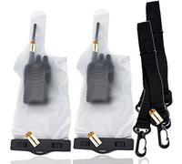 Lsgoodcare 2Pcs Portable Two Way Radio Waterproof Rainproof Bag Case Pouch Compatible for Motorola Kenwood Midland UV-3R UV-5R PX-888 Walkie Talkie Radio,5 Inch x 13.8 Inch, White