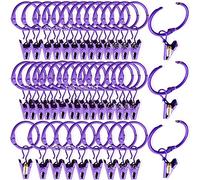 Lsgoodcare 40 Pack Purple Metal Curtain Fastener, Heavy Duty 1 Inch, Rustproof, Decorative, Multifunctional