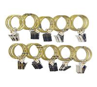 Lsgoodcare 40Pcs Opening Curtain Clips with Rings Bronze, Strong Decorative Metal Openable Shower Window Curtain Clip Ring 1.26 Inch for Drapes Bronze