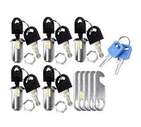 Lsgoodcare 5Pack Security Mailbox Lock Cabinet Drawer Cupboard Cam Lock 20Mm with 12 Keys, Each Lock are Different Key
