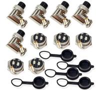 Lsgoodcare 5Pcs GX16 Elbow Aviation Plug Socket Female 90 Degree Angle 4 Pin Right Angle +5Pcs 16MM Aviation Socket 4 din Male Plug+ 5Pcs Aviation Caps