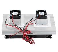 Lsgoodcare DC 12V DIY Thermoelectric Peltier Cooling System Semiconductor Radiator Heatsink Kit, 2 Cooling Fans, 2 Large Fans and 2 Cold Junction Modules