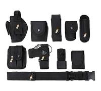 Lsgoodcare Multifunction Police Security Guard Military Tactical Duty Utility Waist Belt, 10 in 1 600D Nylon Adjustable Modular Equipment Law Enforcement Outdoor Duty Belts (black)