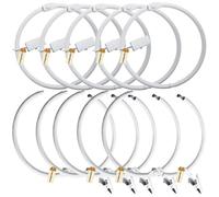 Lsgoodcare Openable Curtain Clips with Rings White 3Inch, Strong Metal Decorative Curtain Clip, Rustproof Drapery Open Clip Rings 10Pcs