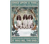 LSGX Aluminium Metal Tin Sign Funny Who Really Loved English Springer Spaniels Home Decor For Living Room,Kitchen,Farm,Garden Decoration 8 X 12 Inch, Vintage 933