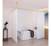 LShaped Corner Room Divider Curtain RodWall Mounted Metal Support Track for Beauty Salon Fitting Room PrivacyModern Space Separator Partition Curtain