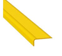 LShaped NonSlip PVC Stair Edge Protector Rubber Corner Guard Strip for Indoor/Outdoor Tiles & Wood Safety Step Trim 3X7cm Yellow 157.48in Length