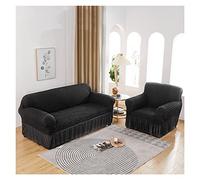 LShaped Pink Stretch Sofa Cover with Skirt ScratchResistant Cushion Case Adjustable for 1/2/3/4 Seat Sofas Ideal for Living Room Decor