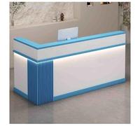LShaped Reception Desk for Small SpacesLockable Drawer Perfect for Offices & Convenience Stores Modern Design (A1 R39.3x23.6x39.3in)