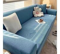 LShaped Sofa Cover Set in Blue NonSlip Polyester & Spandex Perfect for 34 Seater Sofas PetFriendly KidProof 2 Pieces Durable Easy to Clean