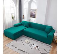 LShaped Sofa Covers Universal Couch Protectors Soft & Washable Furniture Covers Ideal for Kids & Pets GreenFits 23 Seats (190230 cm)