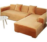 LShaped Velvet Stretch Sofa Cover Elastic Slipcover for 1/2/3/4Seater with Left/Right Armrest Fits 235300cm Color K Modern Furniture Protector