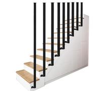 LShapedHandrail KitComplete Indoor Iron Railing for Loft & Garden Hallways 135cm (4.4ft) Transition Rail Durable & Stylish Hand Support System