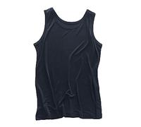 LSHARON Men's 100% Mulberry Silk Knitted Basic Tank Top T Shirts (L(Tag 2XL), Black)