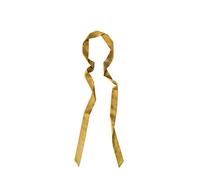 LSHARON Silk Women's 100% Mulberry Silk Scarf Thin Skinny Scarf Boyfriend Tie Necktie Choker (200cm * 4cm, Gold)