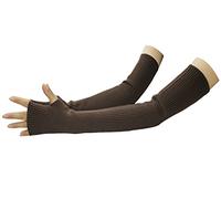 LSHARON SILK Women's Cashmere Warm Long Fingerless Gloves Winter Arm Warmer (Coffee)