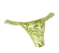LSHARON Women's Sexy 100% Mulberry Silk G-String Lingerie Underwear Briefs Thong Panties (M(Tag XL), Green)