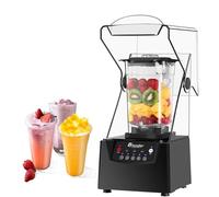 LSHFYV Blender for Smoothies, Commercial Blender 2L Smoothie Machine Fruit Juice Smoothie Maker with Smart Touch Screen Adjustable Speed for Home Restaurants Hotels