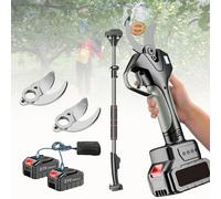 LSHFYV Electric Pruning Shears,21V Cordless Pruning Shears,Brushless Electric Pruning Machine,45mm Cutting Diameter Clipper,Heavy Duty Carbon Steel for Gardening Cordless Tree Branch Pruner,2Battery