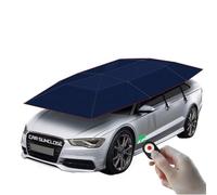 LSHFYV Movable Carport, Universal Car Sun Shade Umbrella Cover Tent, Fully Automatic Folding Remote Control, Car Umbrella with Removable Battery, Portable Auto Protection Sunshade,Navyblue-4.9x2.3m