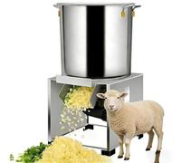 LSHFYV Poultry Feed Processing Chopper, 1800W Electric Commercial Vegetable Chopper, Large-Diameter Feed Inlet, 120kg/H 3500 RPM, Thickened Stainless Steel, For Vegetables Grains Peanut