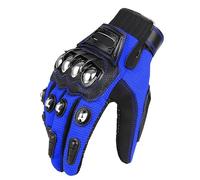 LSHIJI Motorbike Gloves Motorcycle Knitting Unisex Moto Touch Screen Breathable Motocross Riding Racing Protective Full Finger Gloves Motorcycle Gloves(Blue,M)