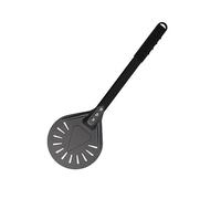 LSHIJI Pizza Paddle 1 Pcs 8 9 10 Inch Round Pizza Paddle Small Peel Foldable Perforated Bread Shovel Nonstick Turning for Kitchen Oven Accessories(Dark grey7inch55cm)