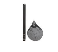 LSHIJI Pizza Paddle Pizza Turning Small Peel Paddle Short Round Tool Non Slip Wooden Handle 9 Inch Perforated Shovel Aluminum(7 inch 55cm-02)