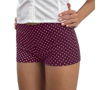 Lshyuehao Womens Y2k Polka Dot Mini Shorts Low Rise Micro Booty Shorts Elastic Waist Skinny Lounge Mini Bottoms (A-Wine Red, XL)