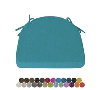 Lsjoaw Chair Cushions Pads 1 Piece 40X38X38X3cm Seat Pads for Dining Chairs with Ties Non Slip Seat Cushions for Kitchen Patio Garden Farmhouse Dining Room Washable Cover,Lake Blue