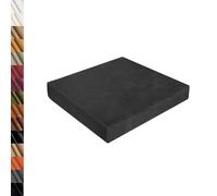Lsjoaw Square Seat Pad 50X50X8CM Non Slip Cushions Oil wax leather Pads for Dining Chair Waterproof Cushioning Garden Kitchen Office Patio Color#40 Black